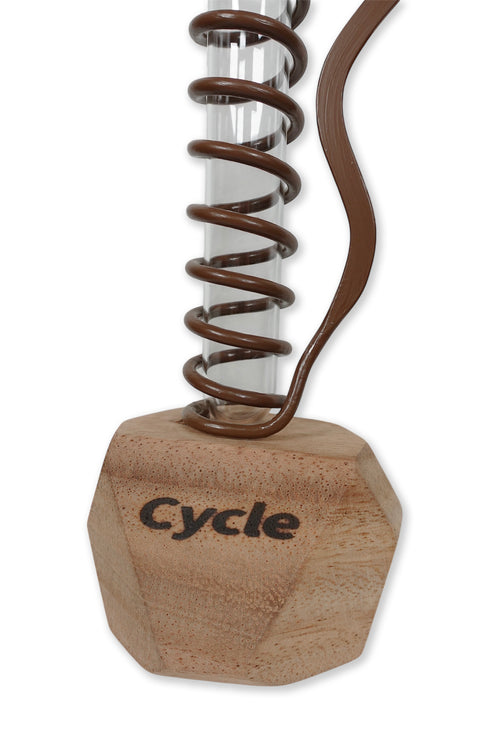 IRon PiP × Cycle WOOD BASE FLOWER VASE -GREEN×BROWN-